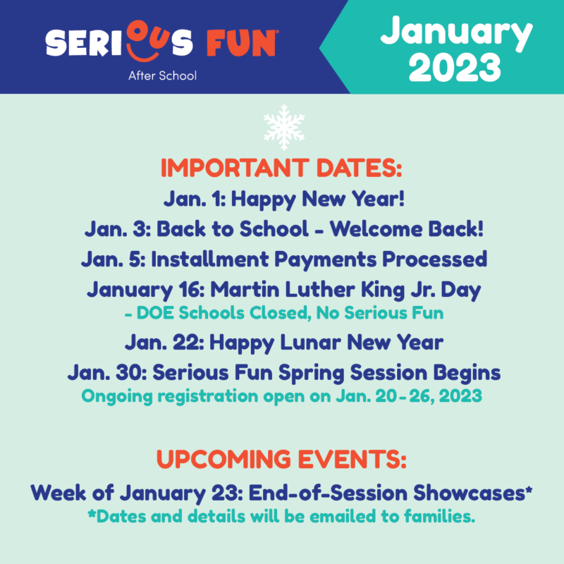 January important dates